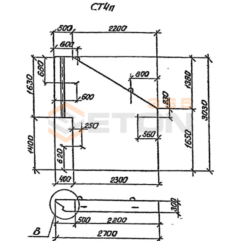 Откосные стенки серия 3.501.1-177.93 (3.501.1-126, 3.501-104, Шифр 2175рч) СТ 4 пр/л