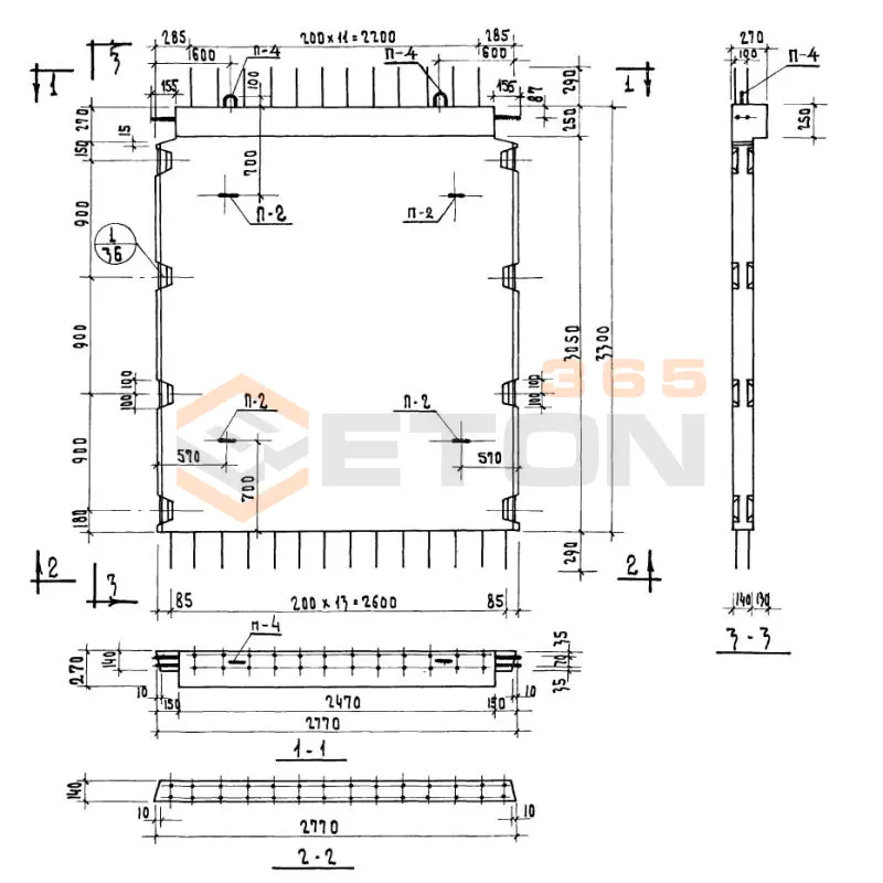 Диафрагмы жесткости Серия ИИ 04-6 Д 1-28-36 (ИИ 04-6)