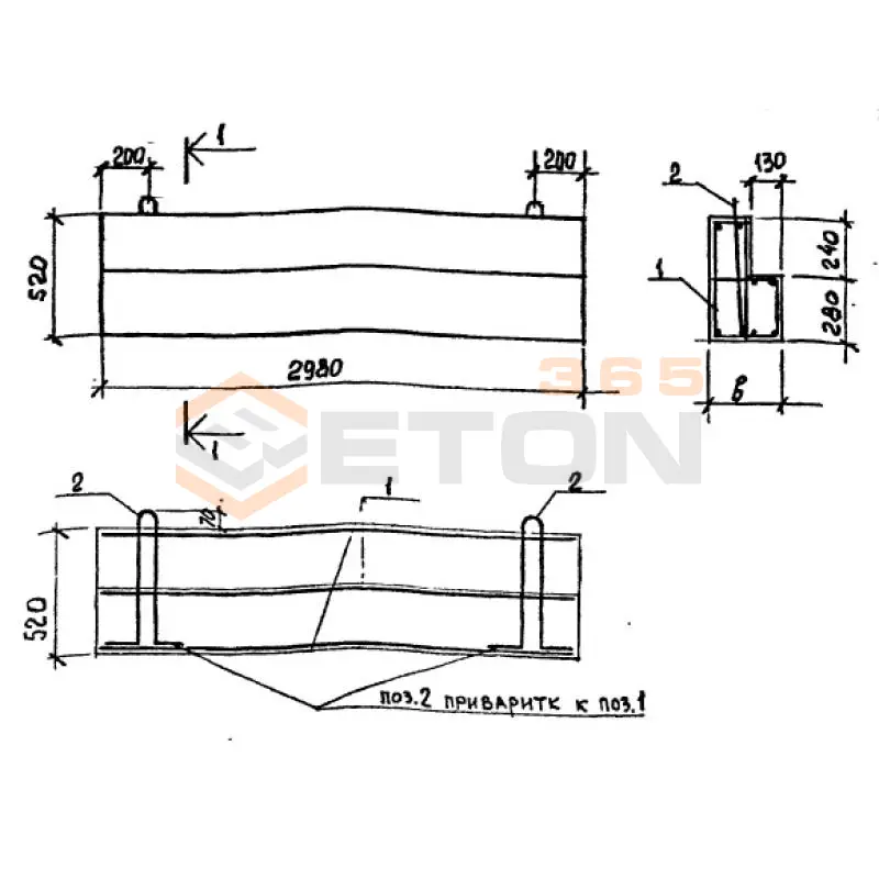Перемычки ТП 213-2-183 3ПР 30-5-3,5-7 уя (ТП 213-2-183)