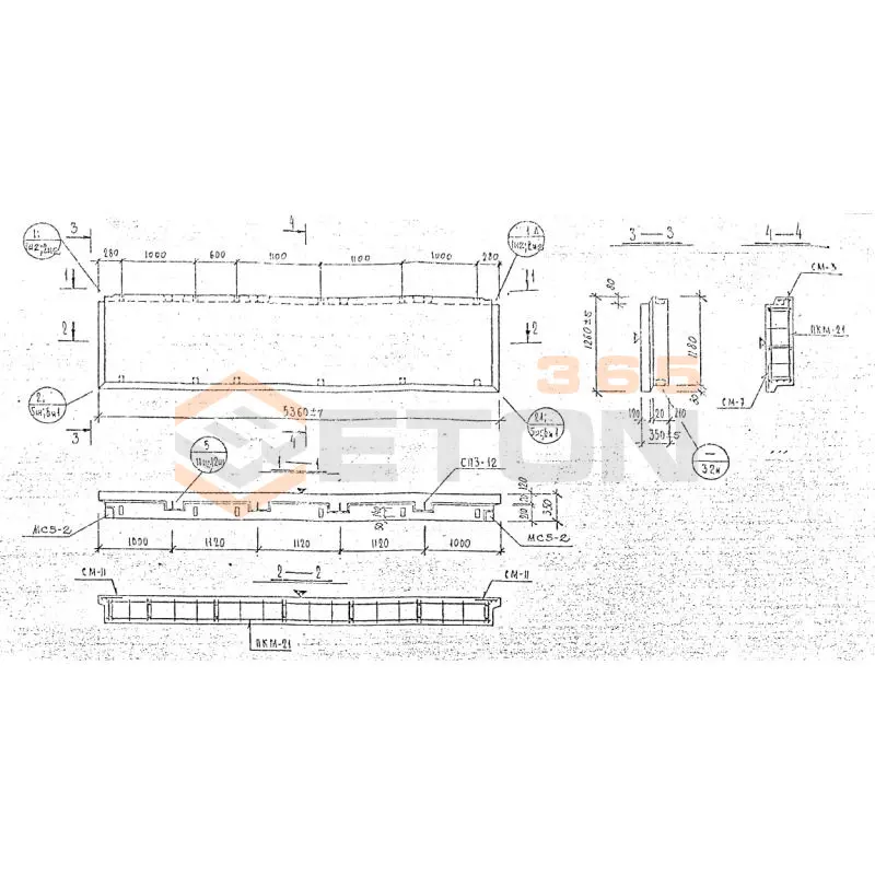Панели наружных стен Серия 1.232 КЛ-2 НР 1-54-12-35 м (1.232 КЛ-2)