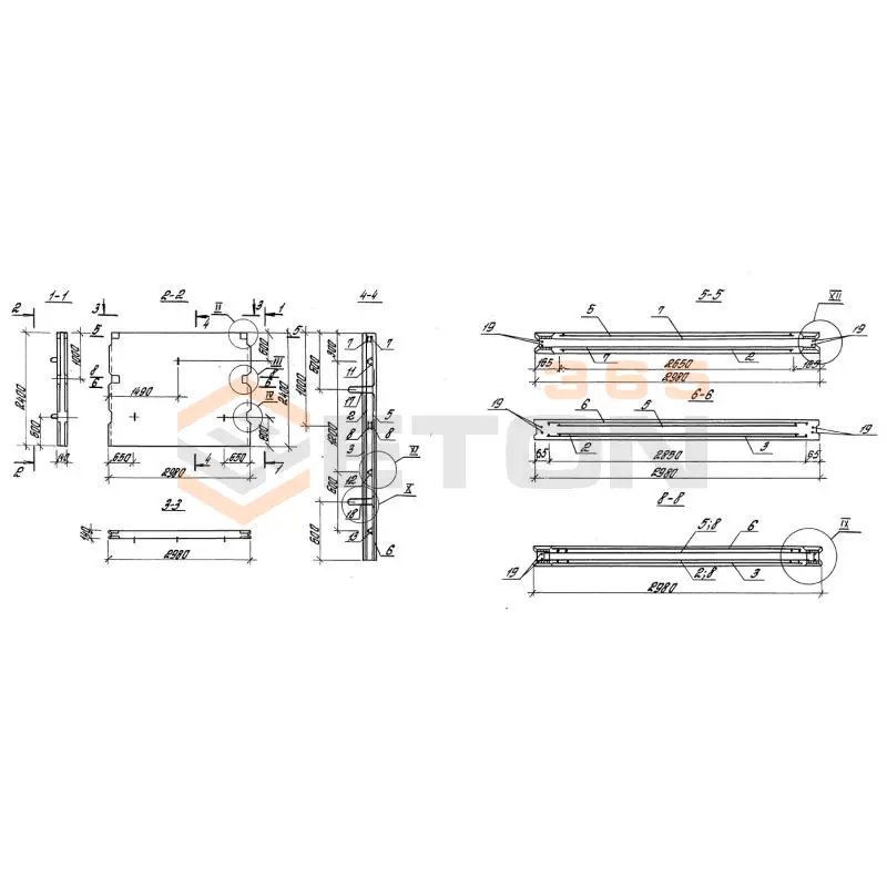 Панели стеновые плоские Серия 3.900.1-10 ПС 2-24 к у