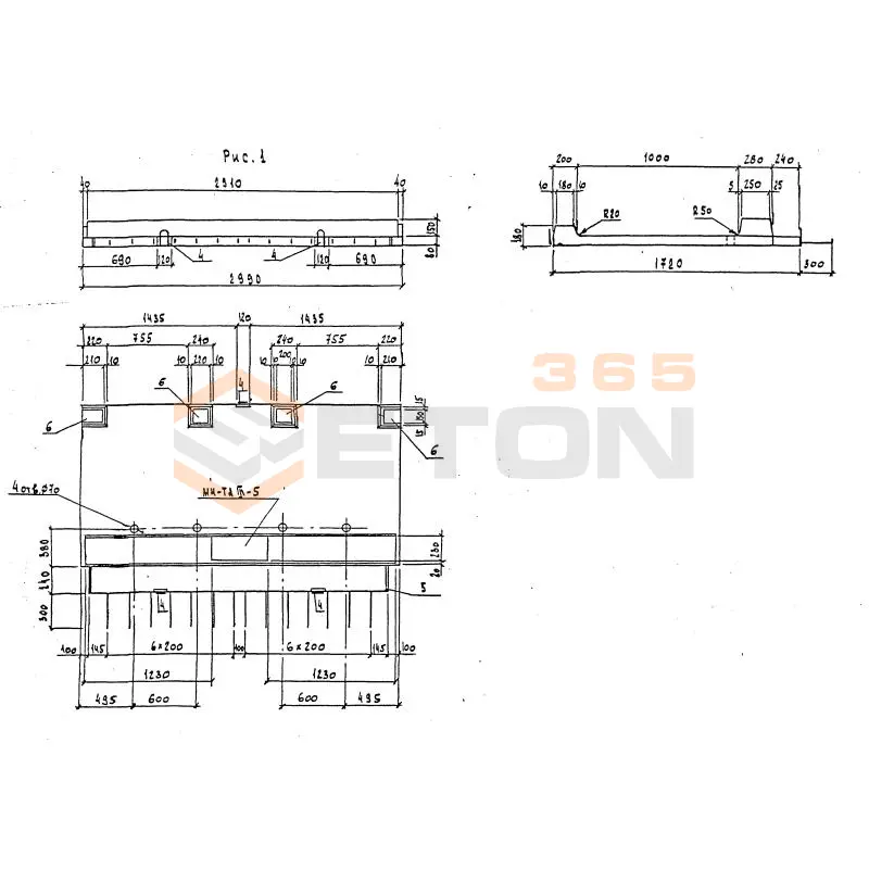Блоки тротуарные Серия 3.503.1-108 Т 100-15 тАIII-1