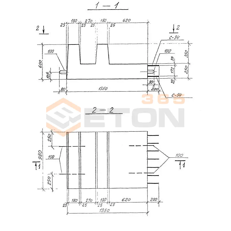 Фундаменты Серия 3.903 КЛ-13 Ф 1 (3.903 КЛ-13)