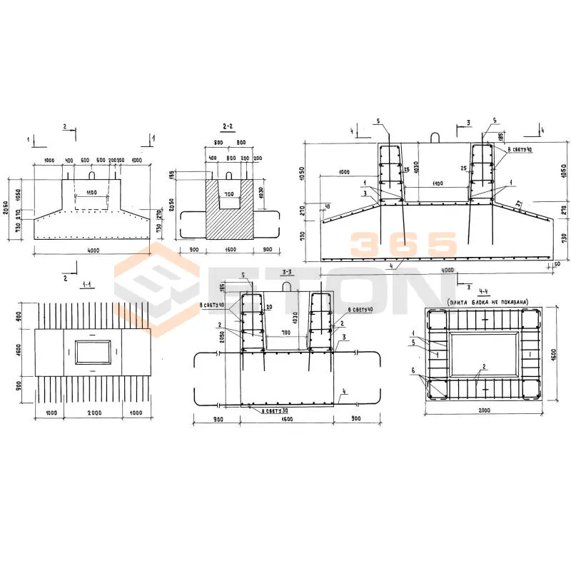 Блоки фундамента Серия 3.503.1-90 Ф 400-74-7