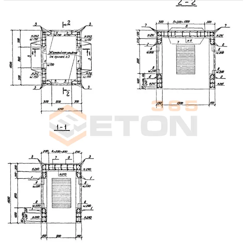 Участки монолитные Серия 03.005-6 Участок 15-II