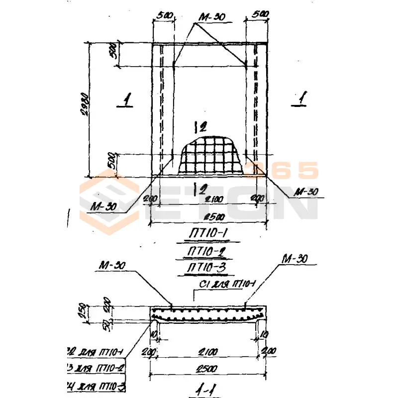 Плиты перекрытия серия ИС 01-05 ( НК 029-23:39 ) ПТ 10-1