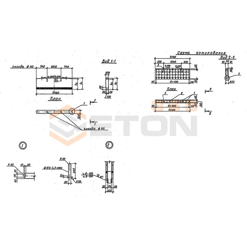 Блоки шкафных стенок Серия 3.503.1-79 БШ 25-2-6