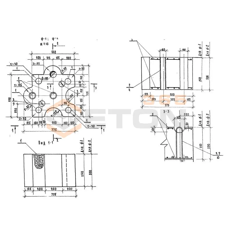 Фундаменты ТП 320-55 Ф 2 (ТП 320-55)