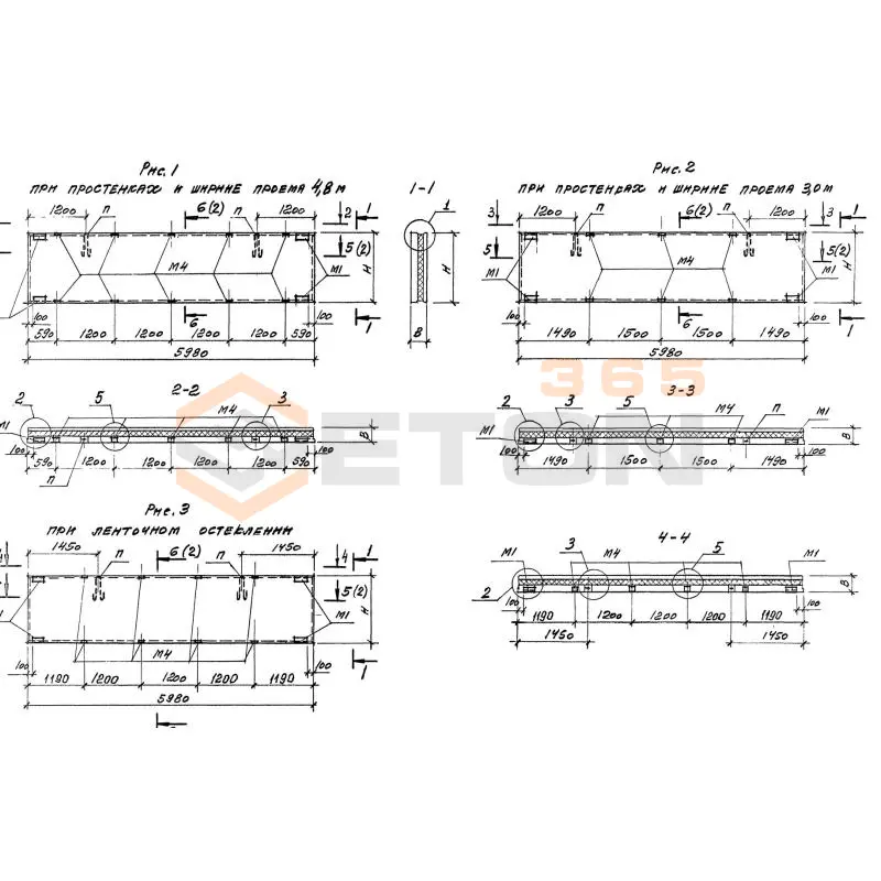 Панели стеновые трехслойные Серия 1.432.1-21 ПСТ 60-12-2,0-5
