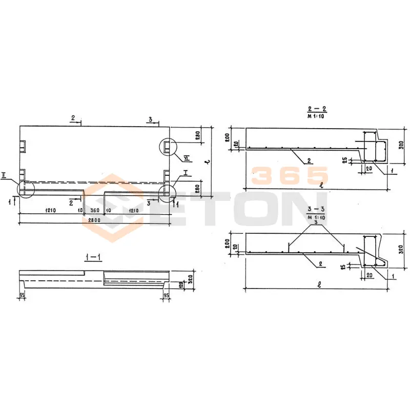 Лестничные площадки плоские 1ЛП ГОСТ 9818-85 1ЛП 28-16-4 л (ГОСТ 9818-85)