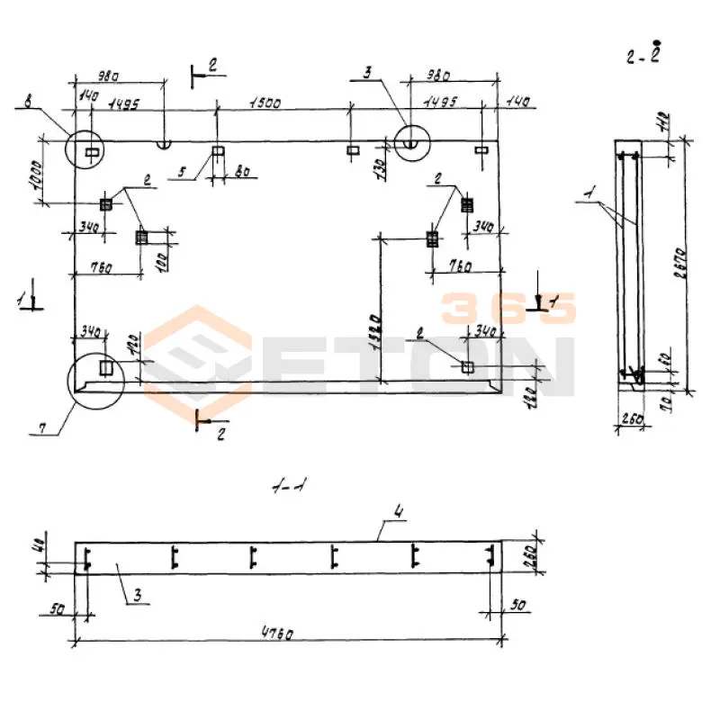 Панели парапетные Серия 1.100.1-7 1НЧ 28-27-26-50 л