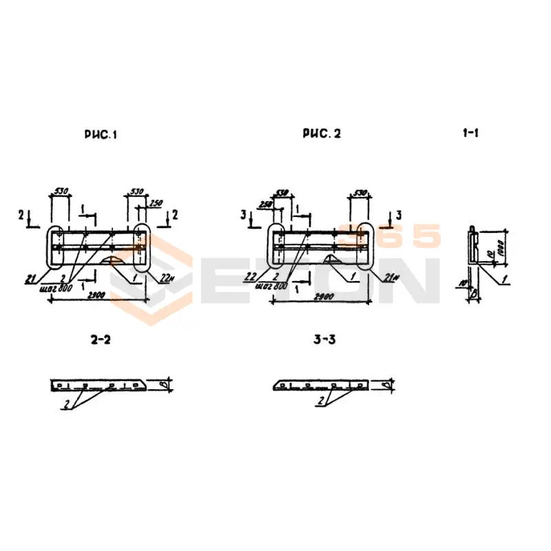 Панели наружных стен однослойные Серия 1.090.1-3пв ПСП 29-10-2,6 п пв (1.090.1-3пв)