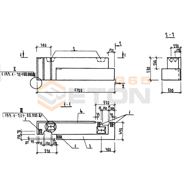 Блоки наружных стен Серия 1.133.1-7 4БНЛ 17-6-50-75 п-1