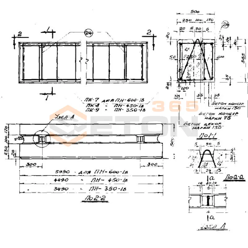Перемычки наружных стен Серия СТ 02-01 ПН 450-1 В (СТ 02-01)