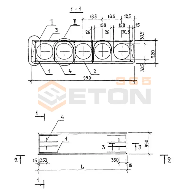 Панели многопустотные Серия 1.141-1 ПК 24-10-4 т