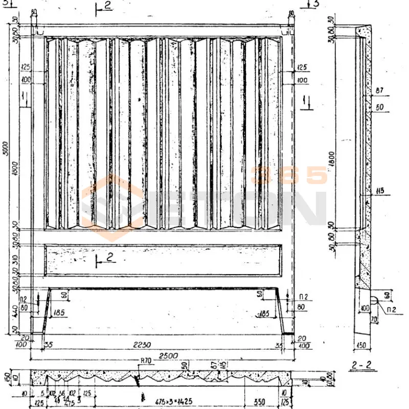 Плиты забора Серия ИЖ 31-77 ПО 12