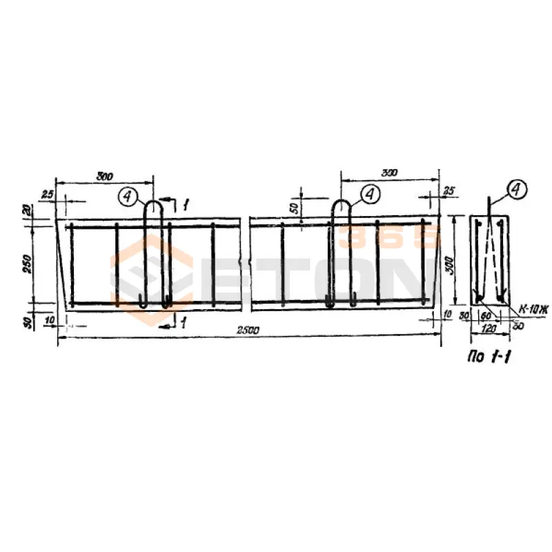 Перемычки Серия ИИ 01-02 ЖБ 5 (ИИ 01-02)