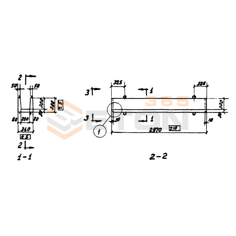 Элементы прямоугольных лотков Серия 3.900-2 ЛП 1-30