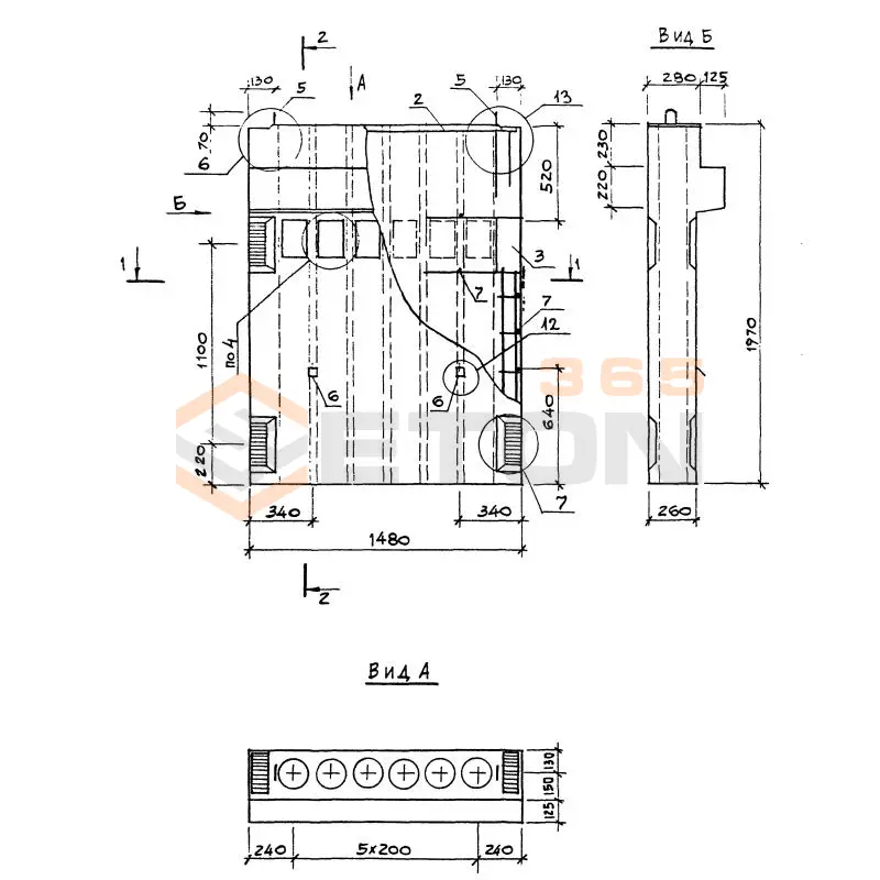 Вентблоки-диафрагмы жесткости Серия 1.034.1-1/90 1ВД 20-15-26