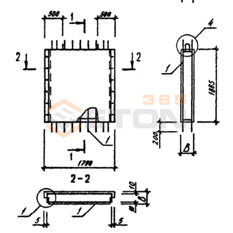 Панели стеновые нулевого цикла (цокольные) Серия 1.090.1-3пв ПСЦ 18-19-3,0 п пв (1.090.1-3пв)