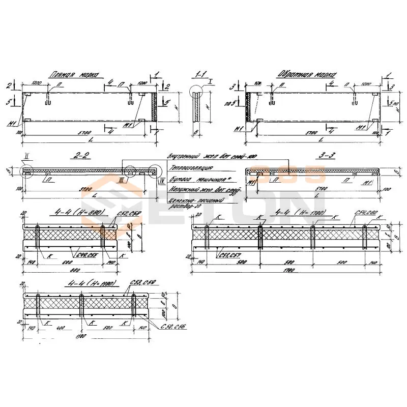 Панели стеновые трехслойные Серия 1.432.1-21 ПСТ 65-18-2,5 тм-62