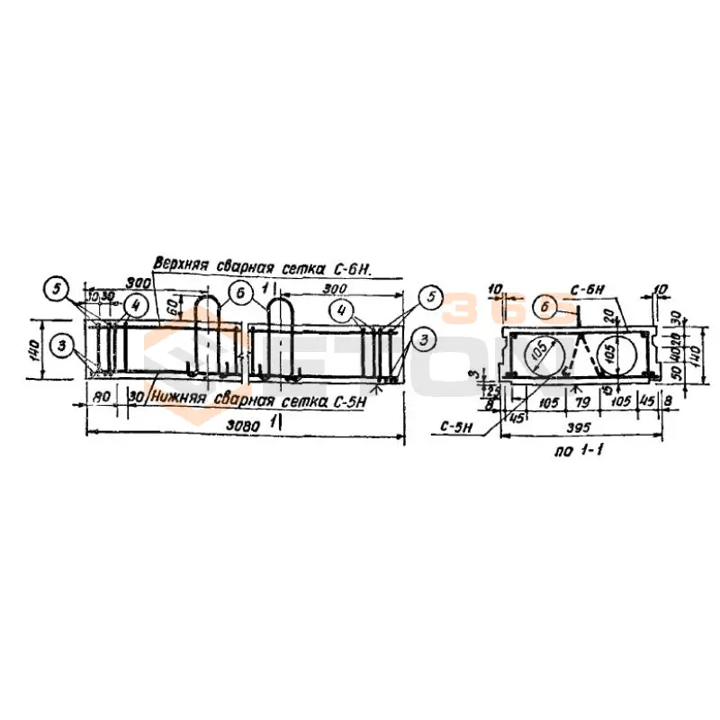Панели с круглыми пустотами Серия ИИ 01-02 НА 3 (ИИ 01-02)