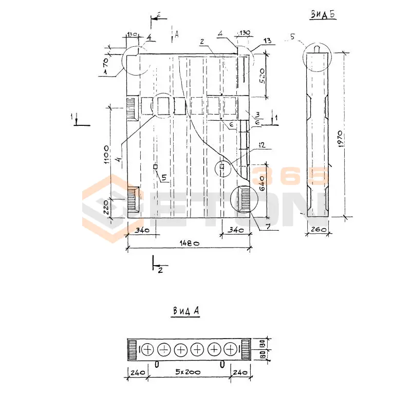 Вентблоки-диафрагмы жесткости Серия 1.034.1-1/90 ВД 20-15-26