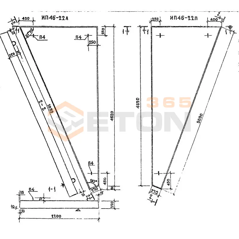 Плиты плоские Серия 86 и 85 ИП 46-22 п