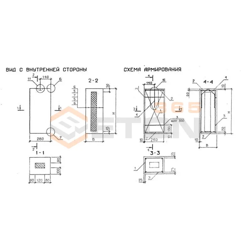 Панели стеновые трехслойные Серия 1.232.1-7 2ПСТ 3-12-2,5 л