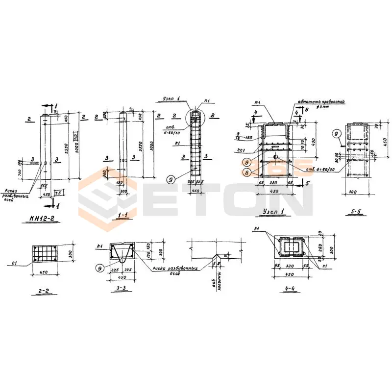 Колонны нулевого цикла Серия ИИ 60 КН 12-2 (ИИ 60)