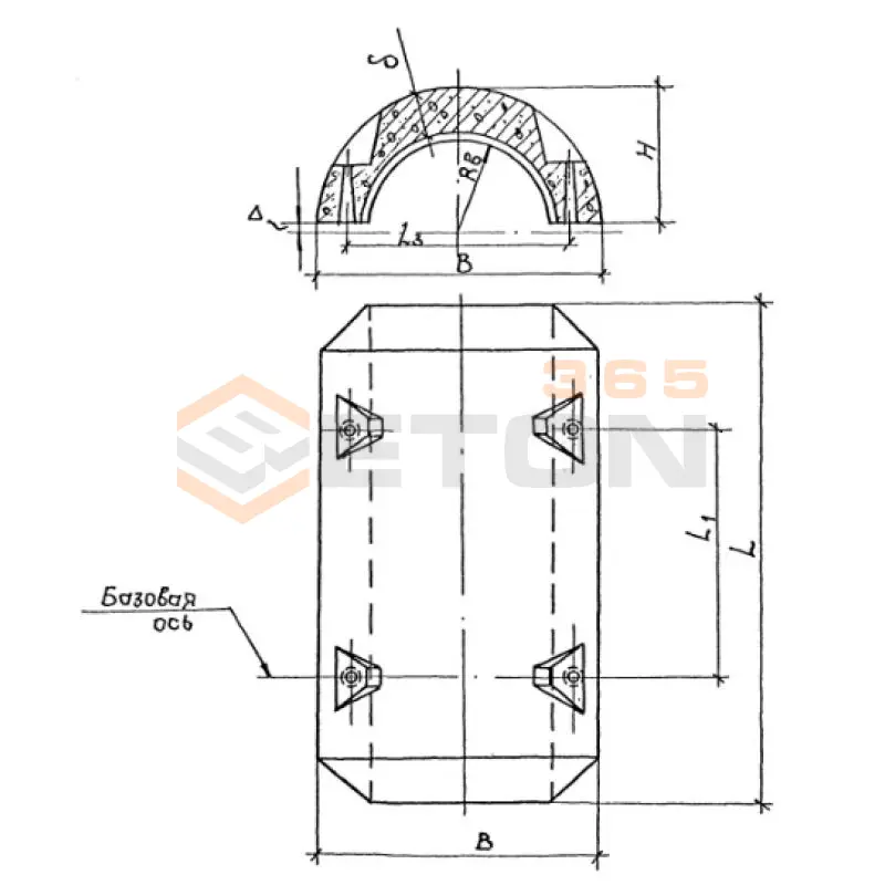 Утяжелители железобетонные сборные кольцевые типа ТУ 102-264-81 2УТК 426-12 (комплект 2 шт)