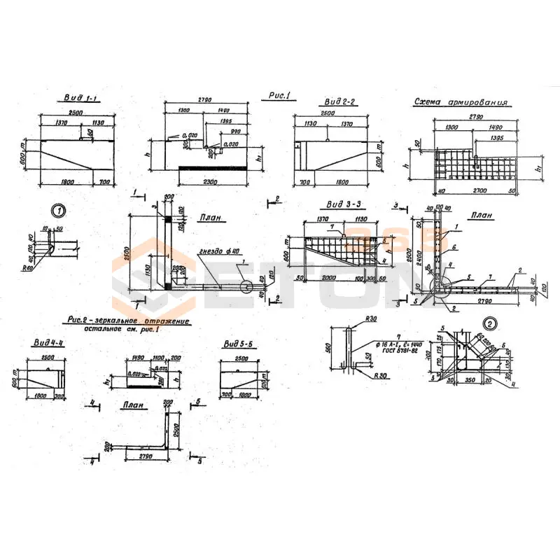 Блоки шкафных стенок Серия 3.503.1-79 БШ 28-2-2