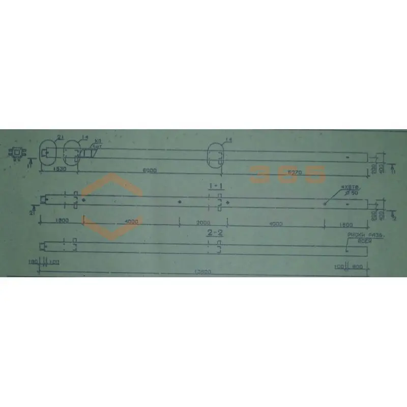Колонны сечением 400х400 мм для зданий с высотами этажей 5,4-6,0 и 6,0 (7,2) м Серия 1.020.1-2с/89 4КН 60-136-7