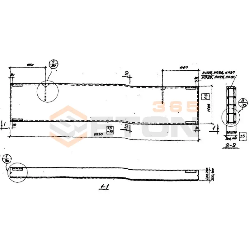 Панели стеновые Серия СТ 02-31 ПСЛ 40-3в-1,2-6,25 (СТ 02-31)