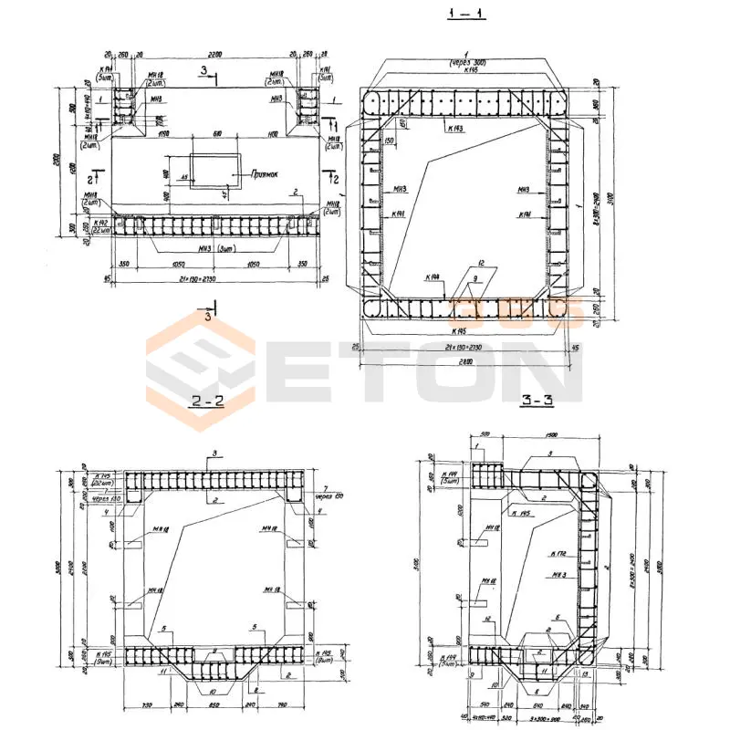 Участки монолитные Серия 03.005-6 Участок 2а-II