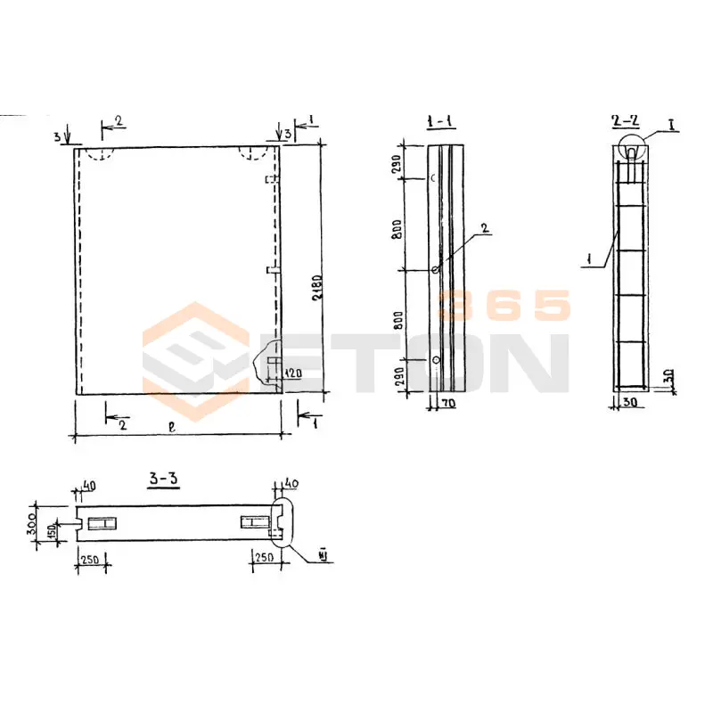 Блоки внутренних стен Серия 1.134.1-13 БВ 15-22-30-5 л-1 а