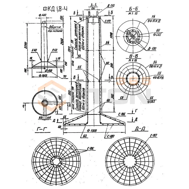 Фундаменты Серия 3.407-123 ФКД 1,8-4