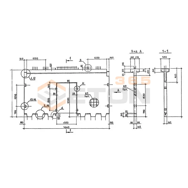 Диафрагмы жесткости 1.020-1/87 ( 1.020.1-7, 1.020-1/83, ИИ 04-1, 1.020.1-3пв ) 1Д 41-33-2 с3