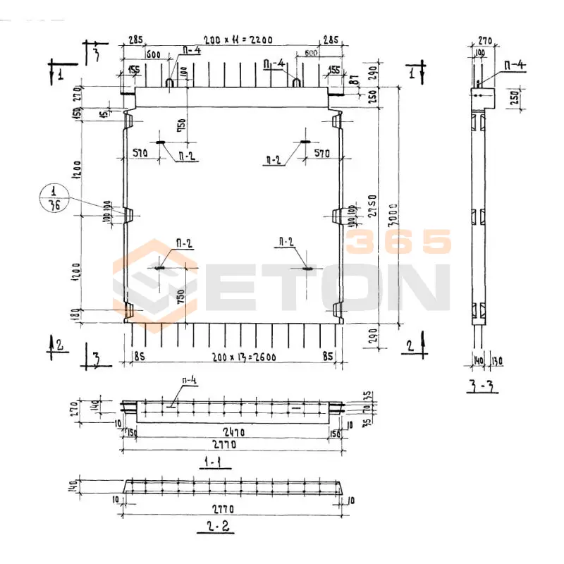 Диафрагмы жесткости Серия ИИ 04-6 Д 1-28-33 (ИИ 04-6)