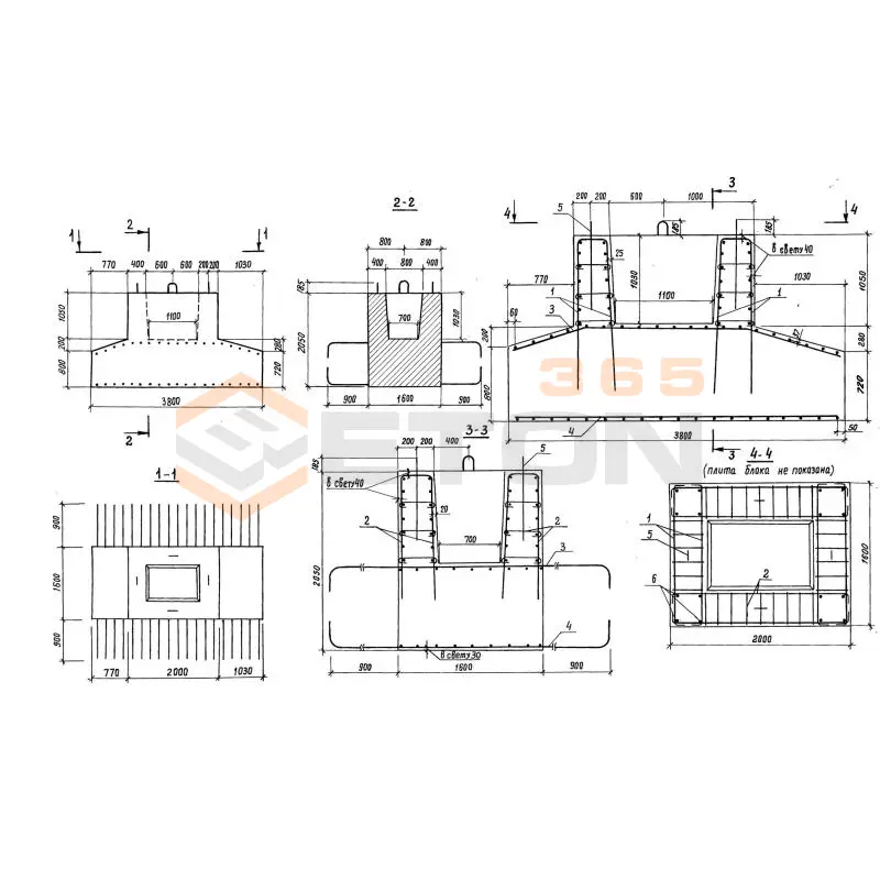 Блоки фундамента Серия 3.503.1-90 ФЭ 380-74-7