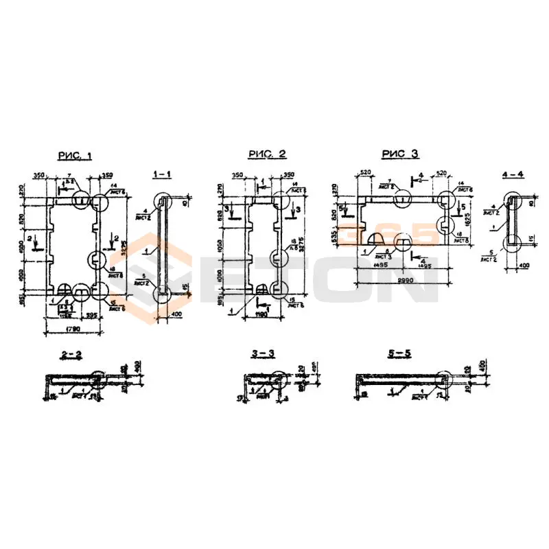 Панели наружных стен Серия 1.090.1-2с ПС 30-16-4 пс (1.090.1-2с)
