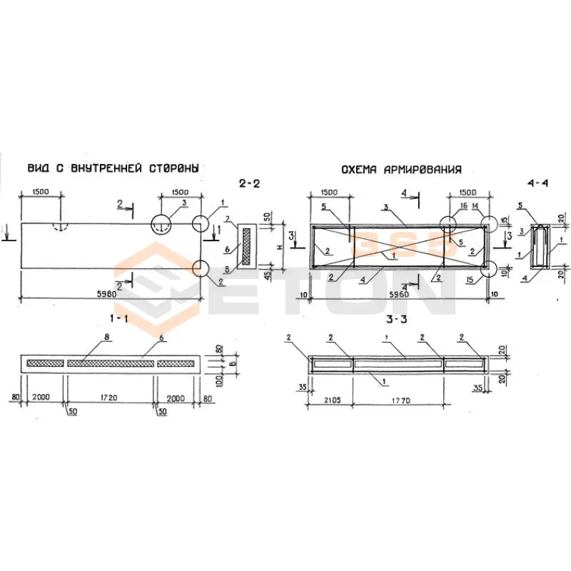 Панели стеновые трехслойные Серия 1.232.1-7 ПСТ 60-6-2,5-3 л
