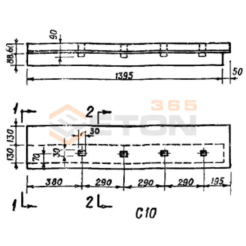 Ступени верхние фризовые Серия ИИ 01-02 С 10 (ИИ 01-02)