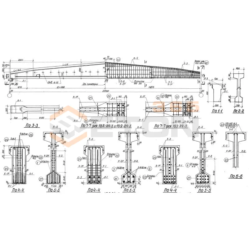 Балки Серия ПК 01-06 1Б 2-24-5
