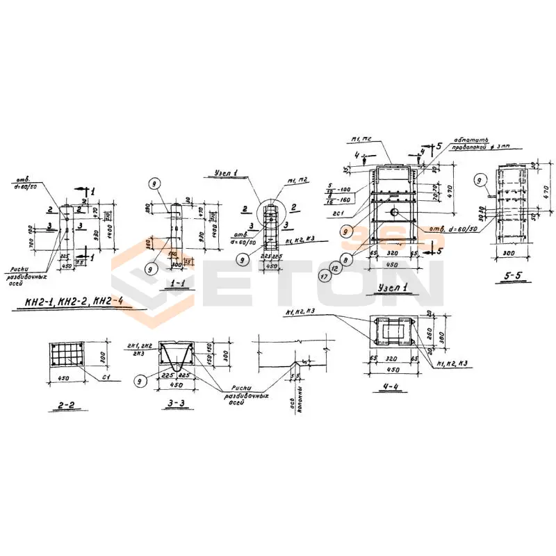 Колонны нулевого цикла Серия ИИ 60 КН 2-4 (ИИ 60)