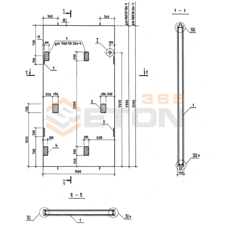 Панели шахт лифтов Серия 1.089.1-2 ПШЛ 50-33п-4 (1.089.1-2)