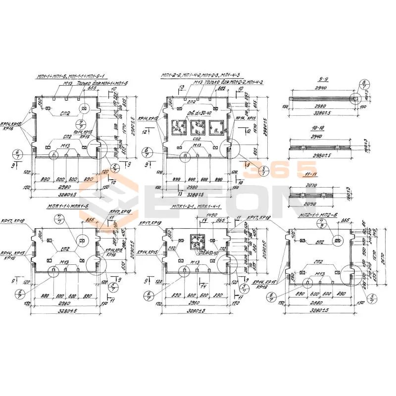 Плиты межколонные МП Серия 1.420.1-14 МП 1-6