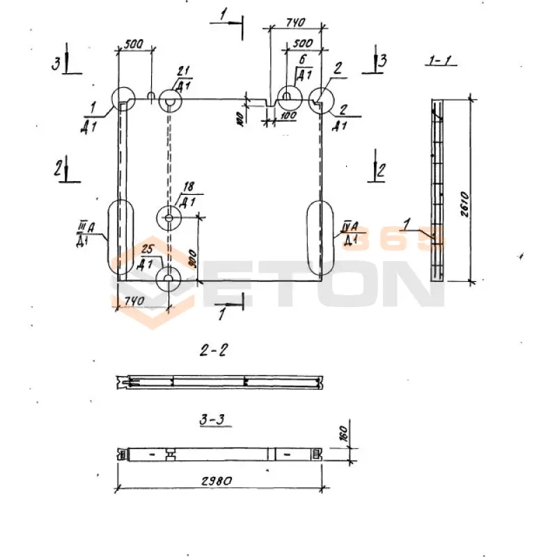Панели внутренних стен Серия 97 5ВС 3-3