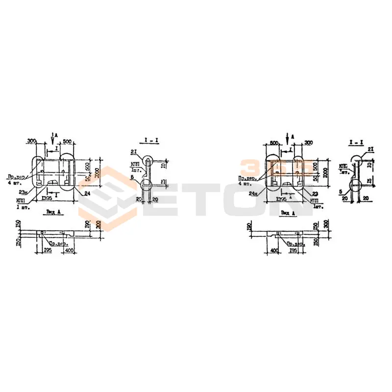 Панели наружных стен Серия 1.090.1-7с 2ПСП 14-10-3 пс (1.090.1-7с)