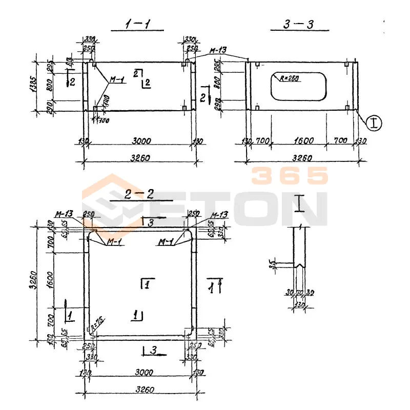 Блоки камер Серия 3.903 КЛ-13 СБК 3,0 (2х800х1600)